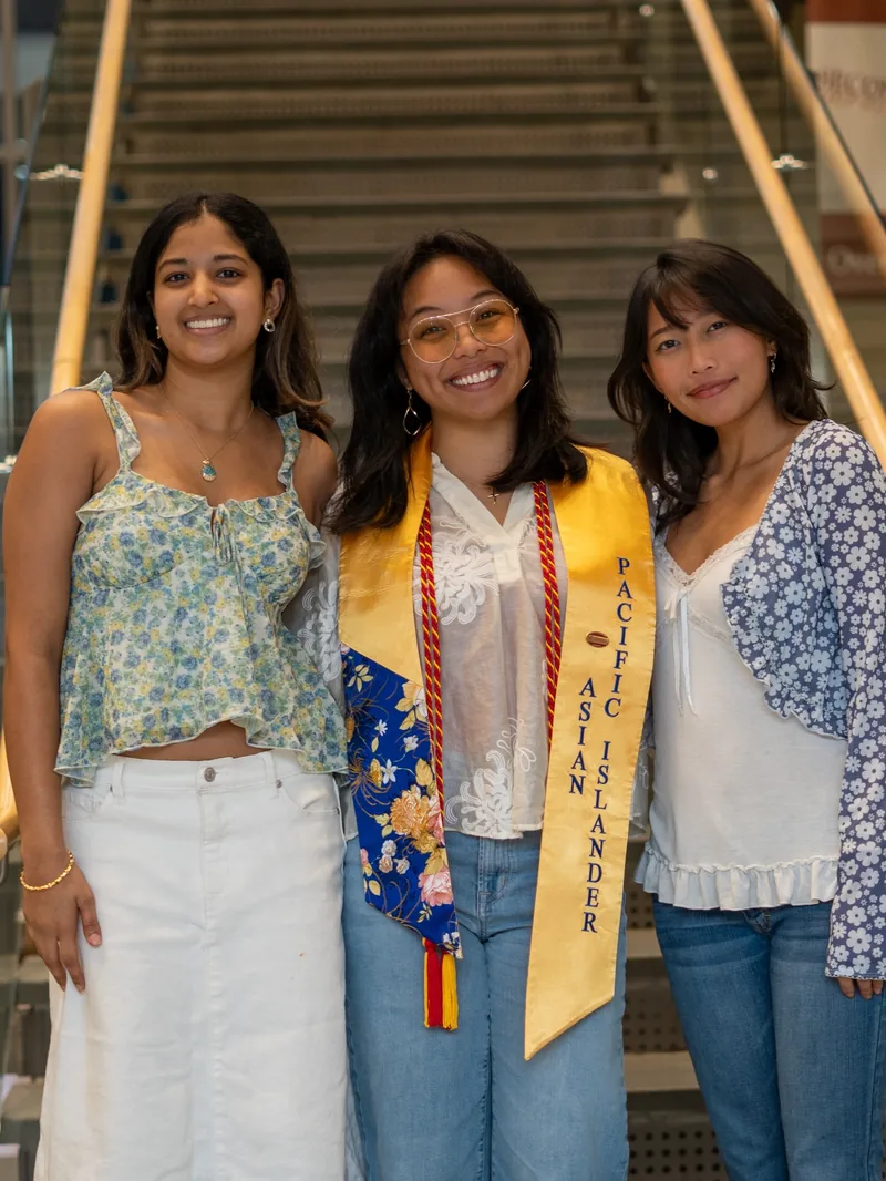 Multicultural student graduation night photography