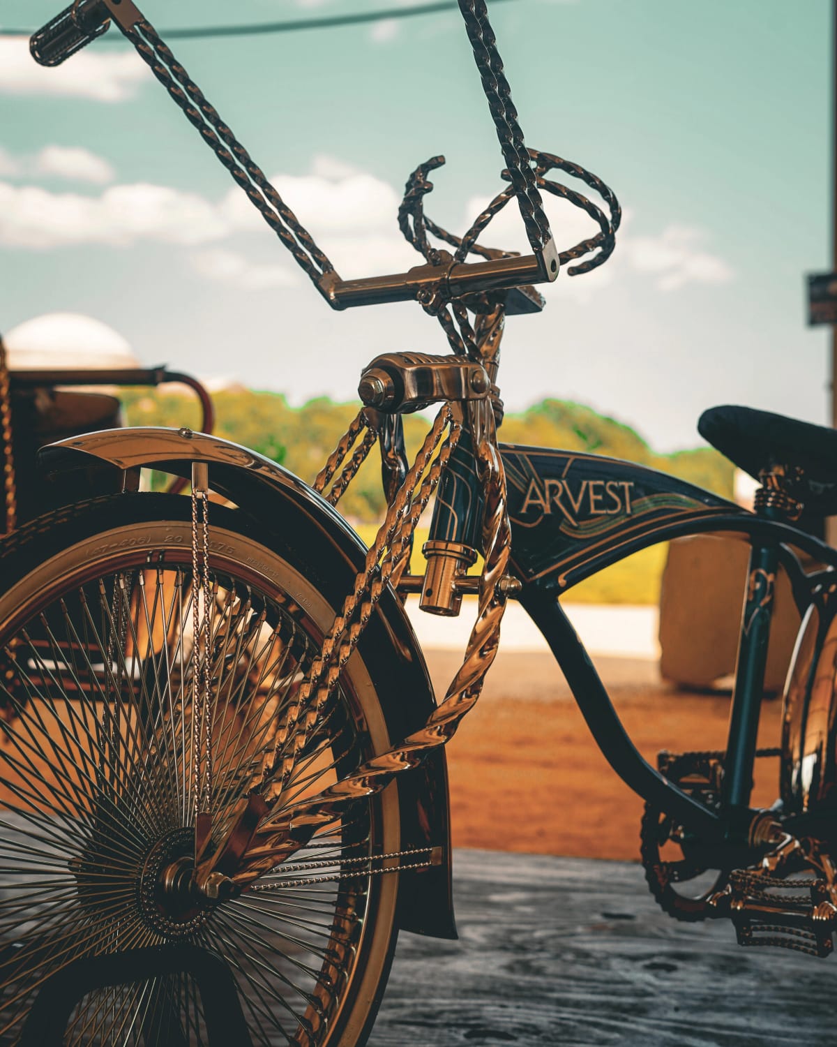 Vintage bicycle display at Smithsonian Folklife