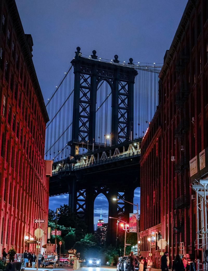 New York Travel Photography - Manhattan Bridge & DUMBO at Night