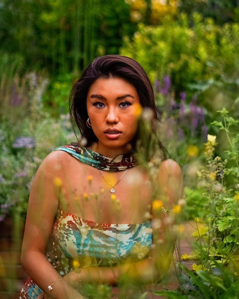 DMV portrait photographer natural light garden session in Washington DC