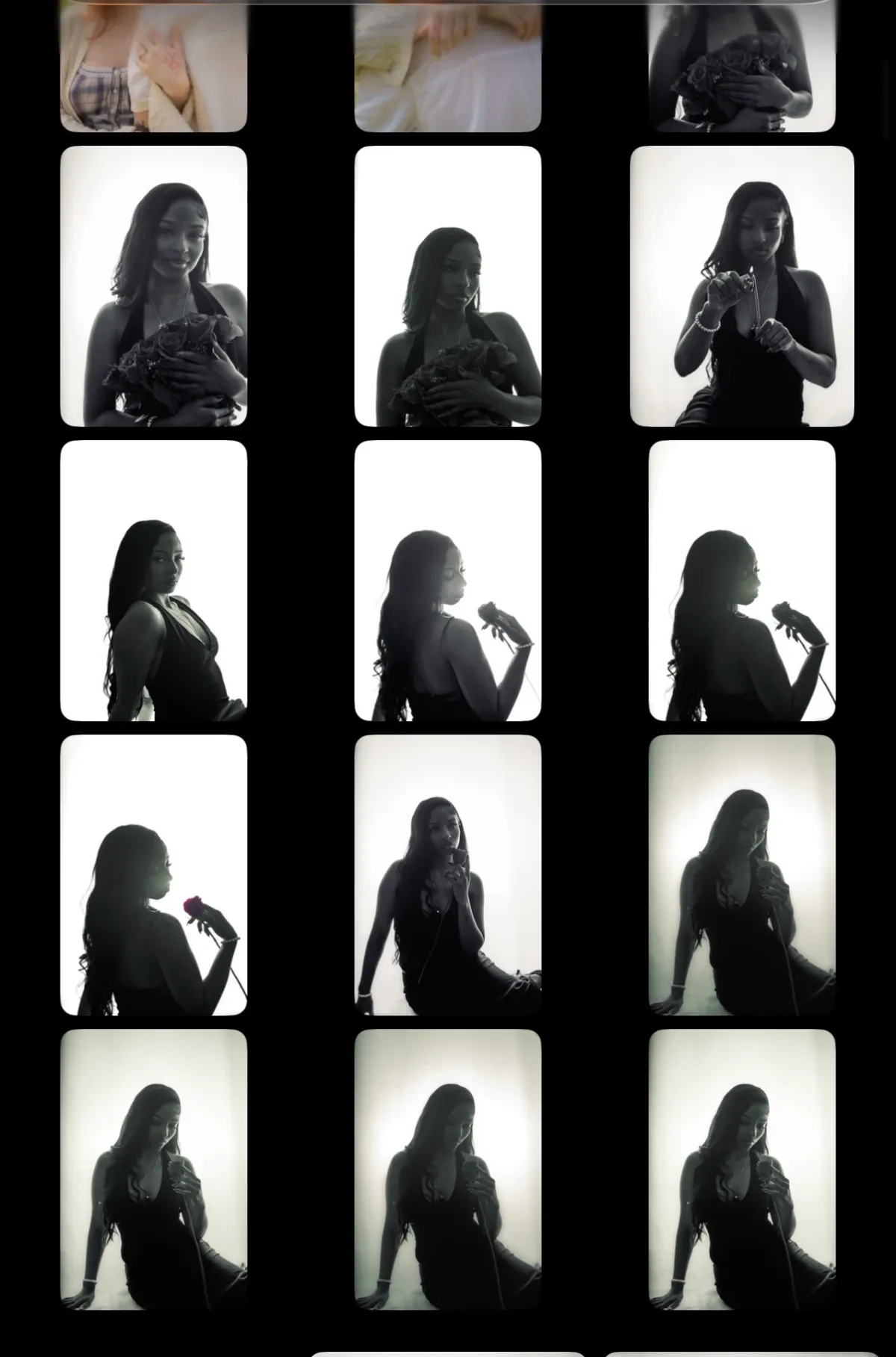 Portrait photography studio session