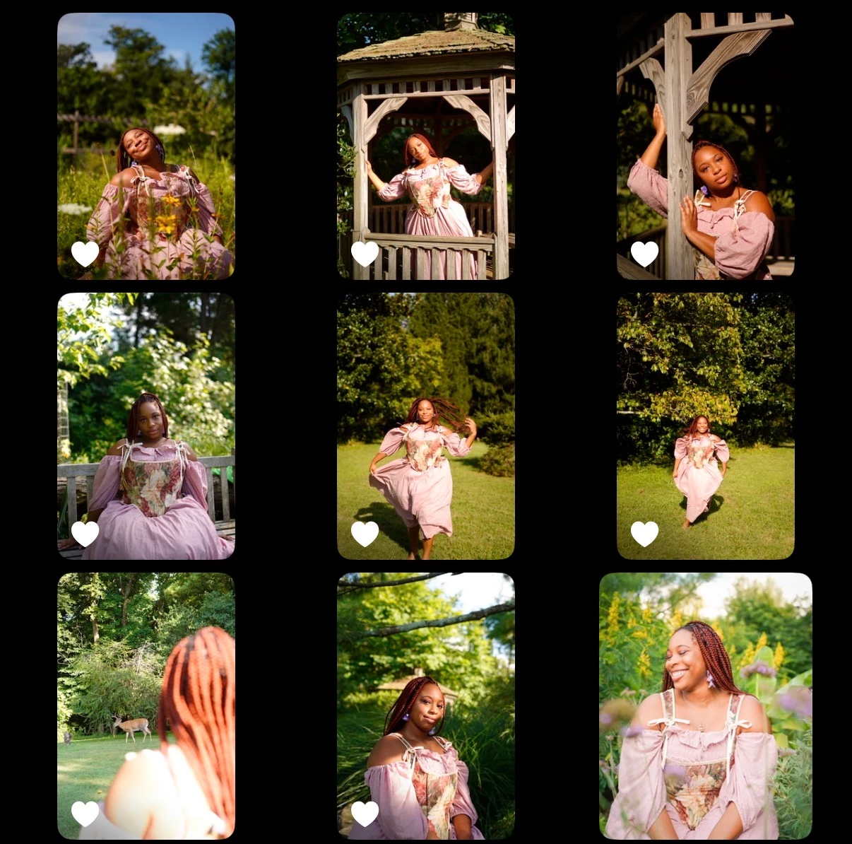 Fairy core portrait photography in a Baltimore garden - flowing fabrics and natural greenery photographed by Joshua Smith