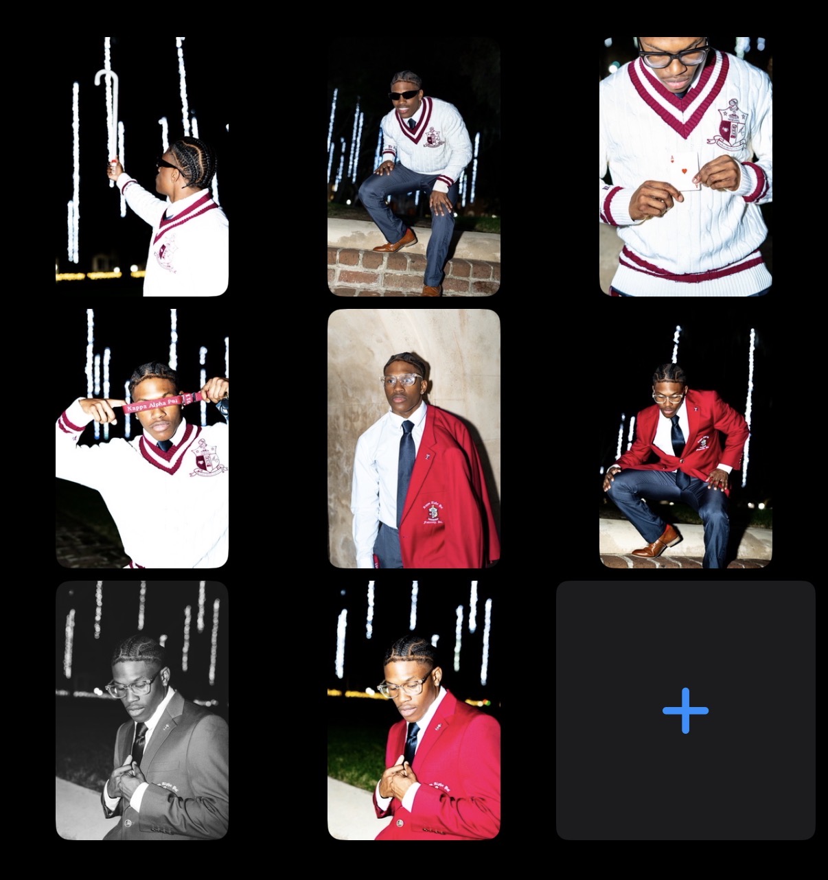 Night Flash Greek Life Portrait Photography